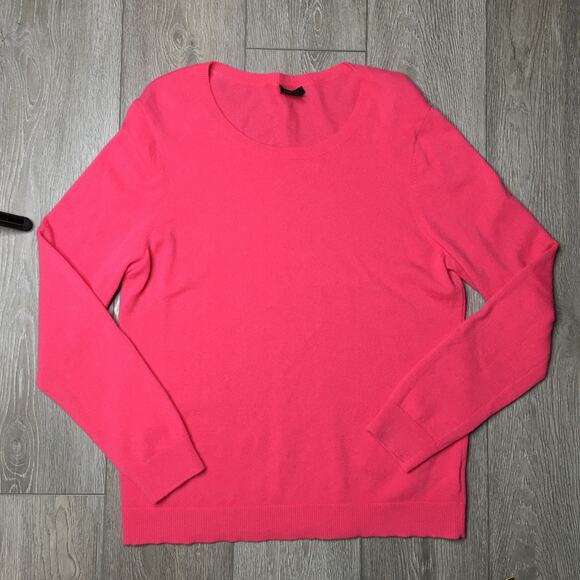 Talbots Sweaters - Talbots Pure 100% Cashmere Pink Red Crewneck Sweater XL